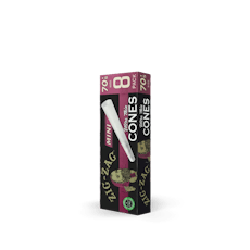 Zig-Zag Unbleached Cones 70's Mini - 8 Pack
