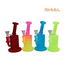 SirEEL | 7" FrostBite Duotone Bent Neck Bong with Flower Bowl | Assorted Colors
