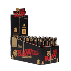 RAW Authentic Classic Black Cones 1 1/4" 6pk
