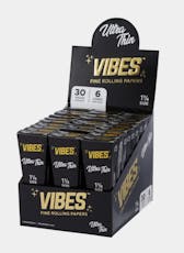 Vibes - 1 1/4 Ultra Thin Paper Cones (Black) - 6pk