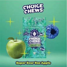 CHOICE | SUPER SOUR RAZ APPLE | HYBRID | GUMMIES | 200MG | MED