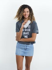 Puppies and Weed Short Sleeve Cropped T-Shirt