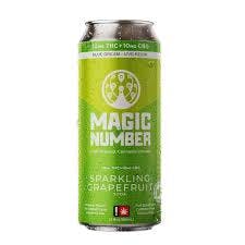 Magic Number Artisan 100mg THC: 100mg CBG Sparkling Grapefruit Sativa Live Resin Soda