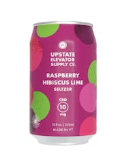 Upstate Elevator: Seltzer | Raspberry Hibiscus Lime CBD | 10mg | 12 fl oz