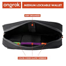 ONGROK - Medium Smell Proof Carbon lined Wallet | Black