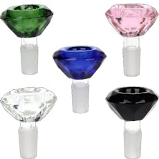 14mm Diamond Cut Glass Bowl Assorted Colors PP1455