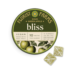 FLORIST FARMS | SOUR GREEN APPLE (BLISS) | GUMMIES | 100MG THC