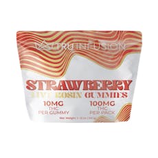 Tru Infusion Edibles: Live Rosin Strawberry Gummies (S) 100mg