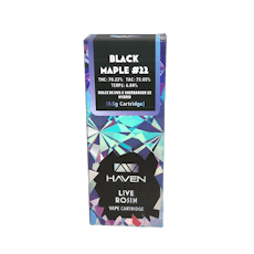 Black Maple | .5g Live Rosin Vape Cart | Haven