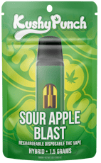 Kushy Punch Disposable Vape 1.5g (Sour Apple Blast)