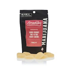 Sour Cherry 1:1 THC/THCV Fruit Chews (100mg)