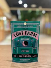 Kiva | Lost Farm | Watermelon x Fatso | Live Rosin | 10pk Gummies | 100mg
