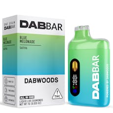 Dabwoods Dab Bar Blue Melonade Liquid Live Diamonds Disposable 1g