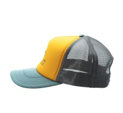 KEY - HAT - RETRO LOGO TRUCKER - BRONZE + PINE GREEN - OS