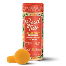 Good Tide - Grapefruit 1:1:1 THC:CBD:CBC Sativa Rosin Gummies 100mg 10pk (10mg THC, 10mg CBD, 10mg CDC each)