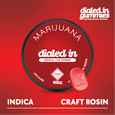 Dialed In: Rosin Gummies | Lux Cherry | Indica | 100mg | 10pk