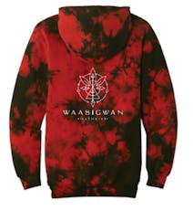 Waabigwan Mashkiki - Red Tie Dye Hoodie- Small