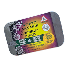 Passionfruit Gummies | 50mg 1:1 THC:CBD | VTreatz (x10)