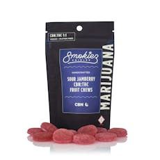 Sour Jamberry CBN:THC 1:1 Fruit Chews (100mg)