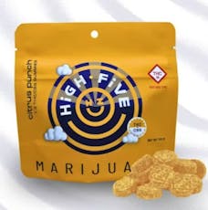 High Five: Gummies | Citrus Punch 1:3 | 100mg THC : 300mg CBG | 20pk