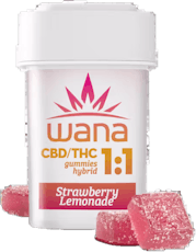 WANA | STRAWBERRY LEMONADE | HYBRID | GUMMIES | 100MG:100MG | REC