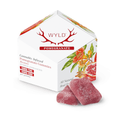 Wyld Pomegranate Hybrid 1:1 THC:CBD Gummies 10pk (10mg THC, 10mg CBD each)