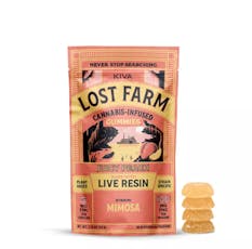 Kiva Lost Farm | Juicy Peach x Mimosa | Live Resin Gummies - 100mg
