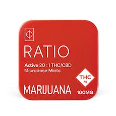 Active | 20:1 THC:CBD | Microdose Mints | 100mg (40pcs)
