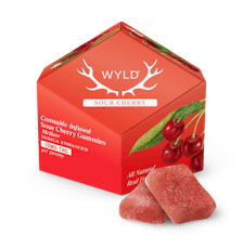 Wyld | Sour Cherry | Indica Enhanced Gummies | 10ct | 100mg