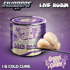 Sluggers Grapes and Cream Cold Cure Live Rosin 1g
