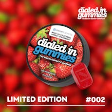Dialed In Gummies Live Rosin 100mg Gummies Dulce De Fresa x Strawberry Hybrid