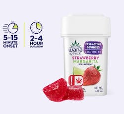 Wana - Quick Gummies - Strawberry Margarita (1:1) 100mg