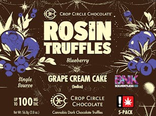 Crop Circle 5 Pack Indica Blueberry Chocolate Truffles 100mg