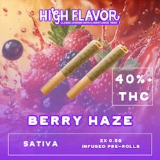 0.5g/2pk Berry Haze Infused Pre-Rolls | TAX INCLUDED