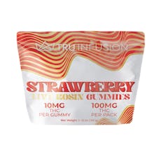 Tru Infusion Edibles: Live Rosin Strawberry Gummies (S) 100mg