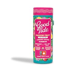 Good Tide - Passion Fruit 1:1:1 THC:CBD:CBN Hash Rosin Gummies 100mg - 1.4oz