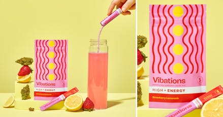Vibations | Strawberry Lemonade | Infused Drink Powder | 10pk