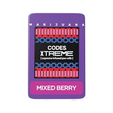 Codes: Infused Pre-Roll Pack | Mixed Berry x San Fermodo Skunk | Xtreme J's | 0.7g ea | 3pk