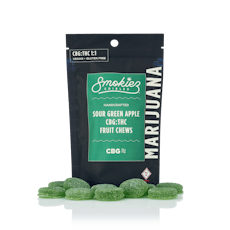 100mg Gummies | Sour Green Apple 1:1 THC:CBG