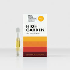 HIGH GARDEN | SOUR DIESEL | PURE LIVE RESIN CART | 1G