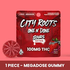 City Roots - Sour Strawberry (Sativa) Edible 100mg