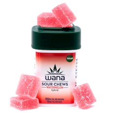 Wana Watermelon Hybrid THC Chews | 10mg (10ct)