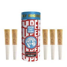 GDF: Infused Pre-Roll Pack | Pink Grapefruit x Glitter Bomb | Super J's | 0.5g ea | 5pk