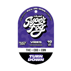 SUPER FOG | TURN DOWN | "VIBES" THC+CBD+CBN | AIO VAPE | 1G