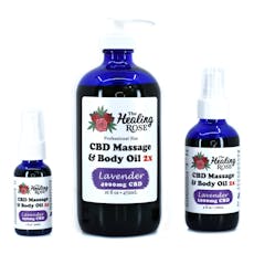 The Healing Rose | Lavender | CBD Massage and Body Oil | 250mg | 30ml