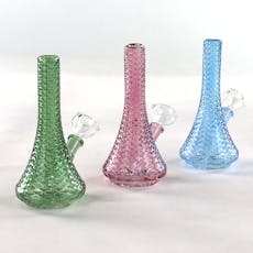SirEEL - 5.5" Vintage Diamond Glassware Beaker Bong and Flower Bowl - Assorted Colors