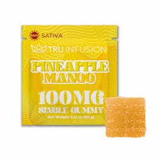 Tru Infusion Edibles: Single Pineapple Mango Gummy 100mg