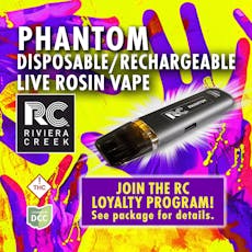 Phantom (Indica) - Live Rosin DVP - 0.5g - Riviera Creek