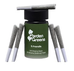 Garden Greens | Grapez | 5 x 0.5g Pre-Rolls