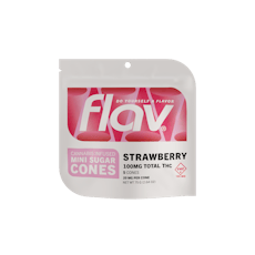 Strawberry Mini Waffle Cones 5pk (100mg)